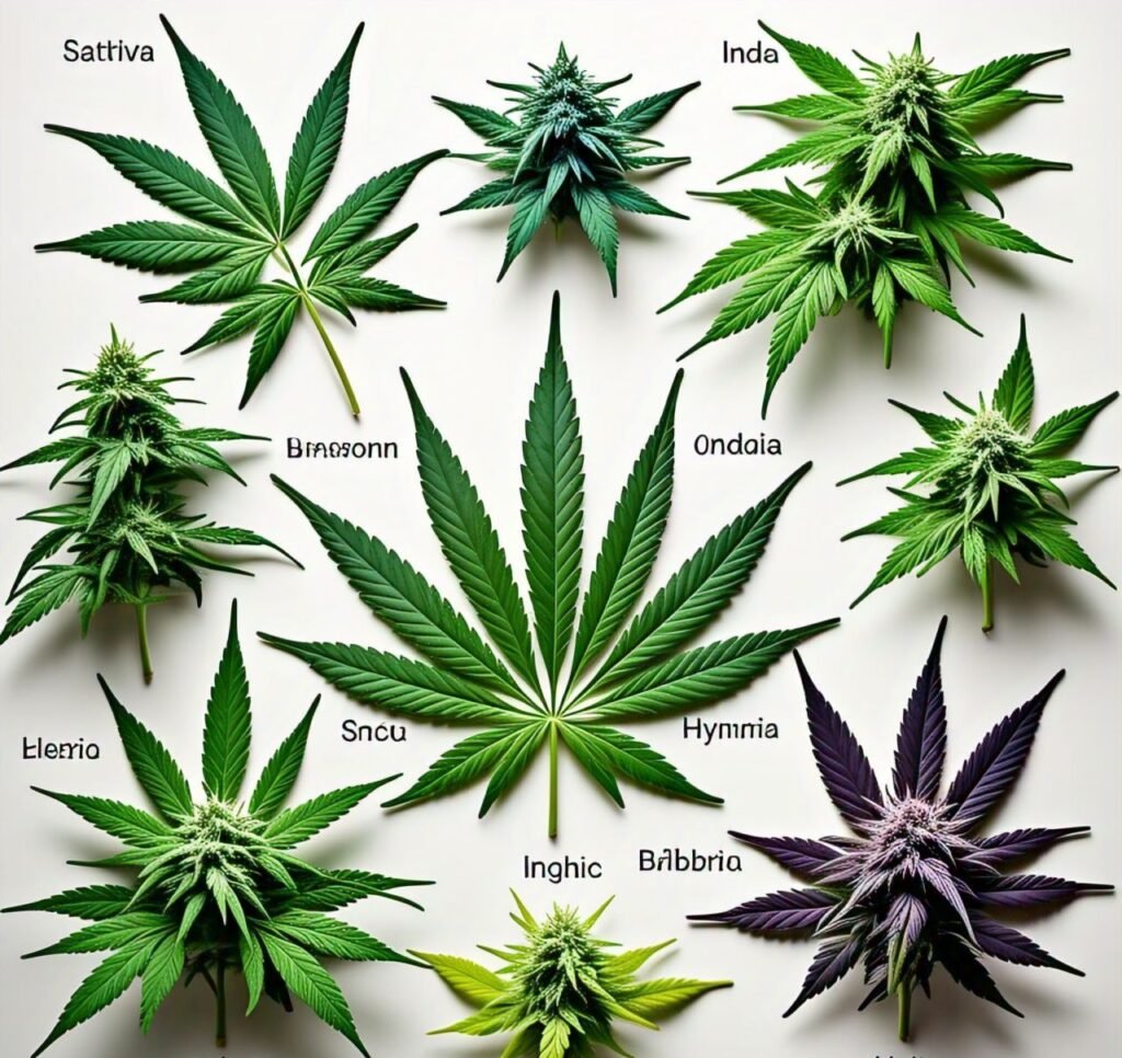 Various cannabis or weed strains with vibrant colours and textures in Traiskirchen.