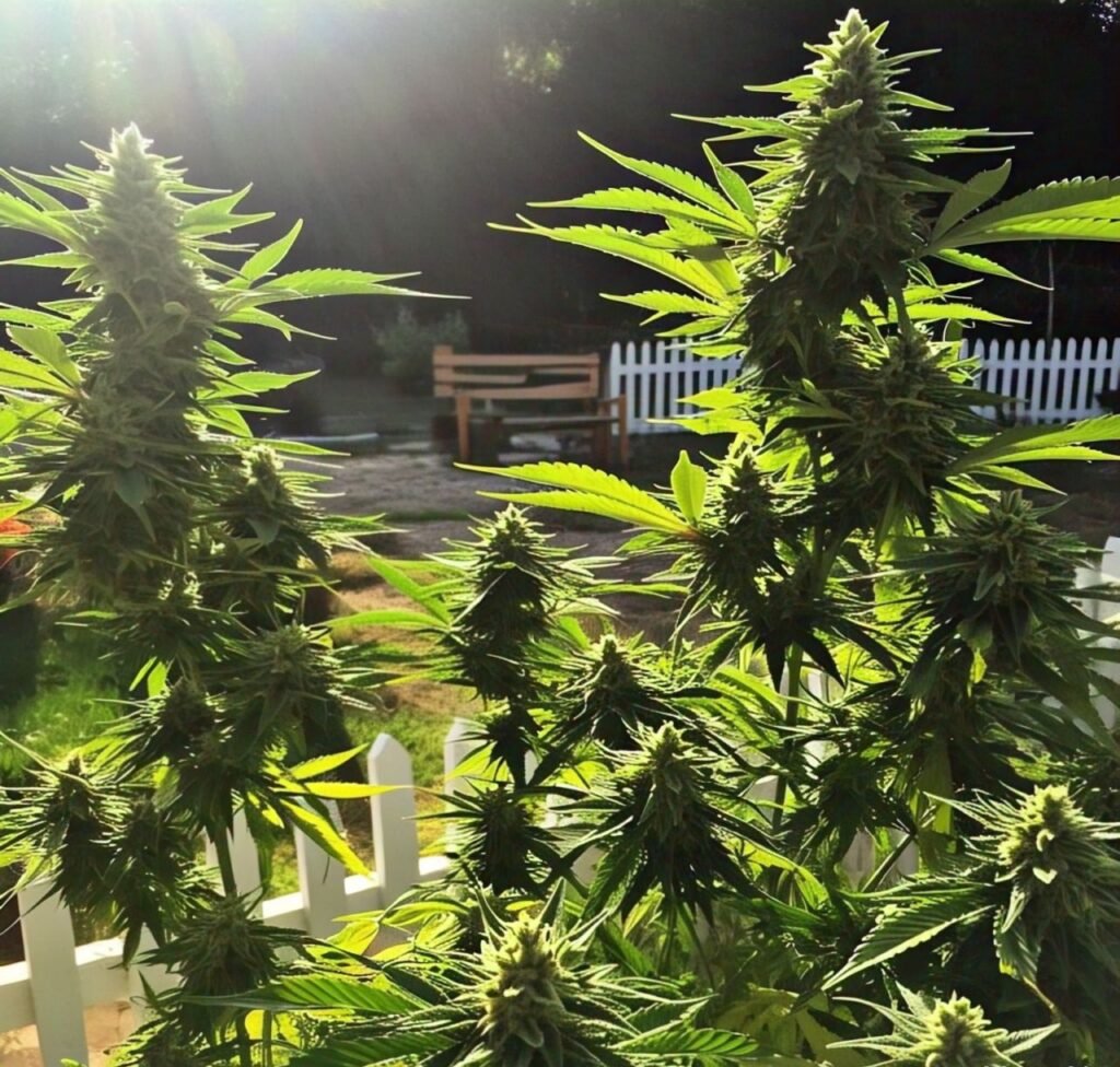 Weed plants soaking up the sun in Braganza, Portugal